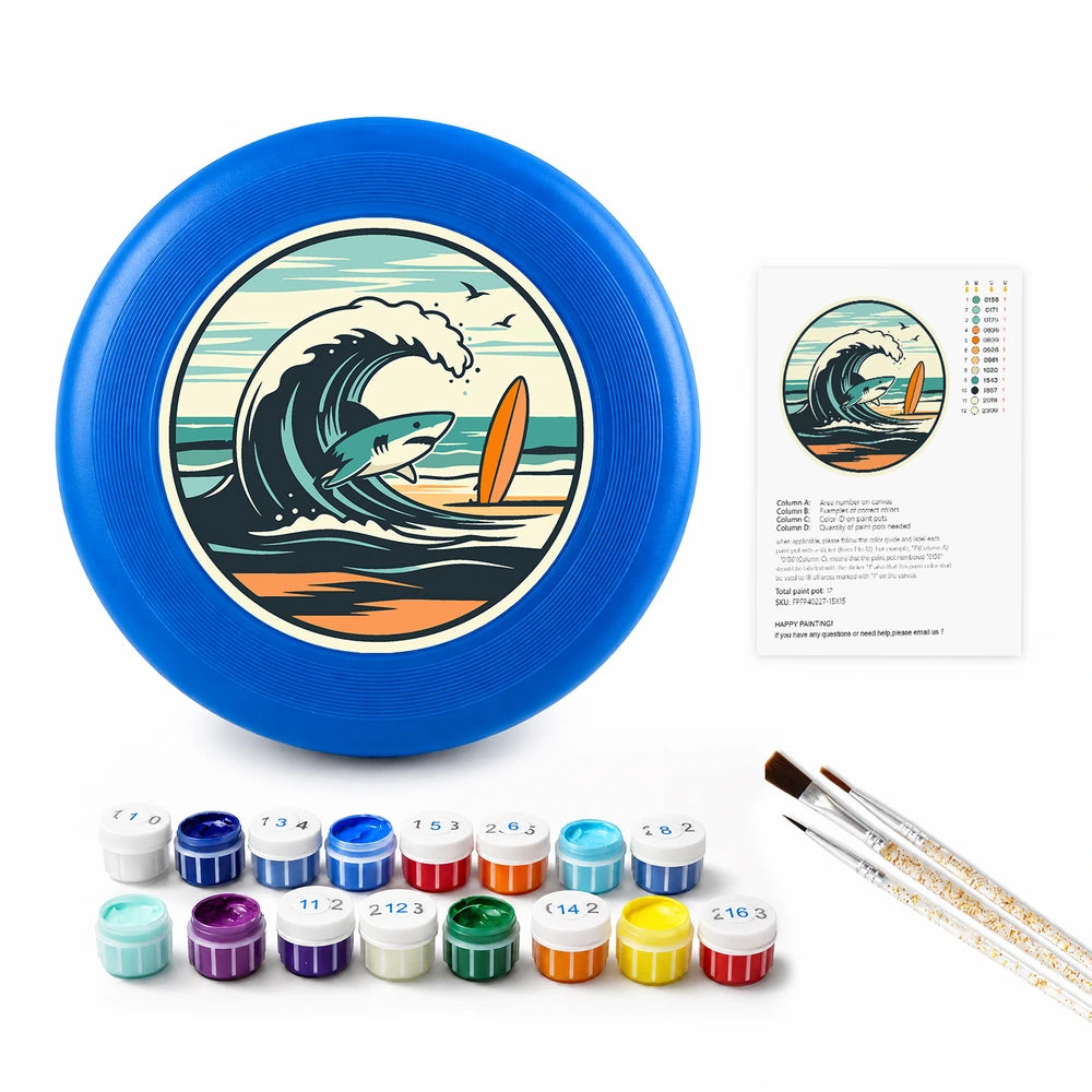 Paint by Numbers - Frisbee | Wave and Surfboard