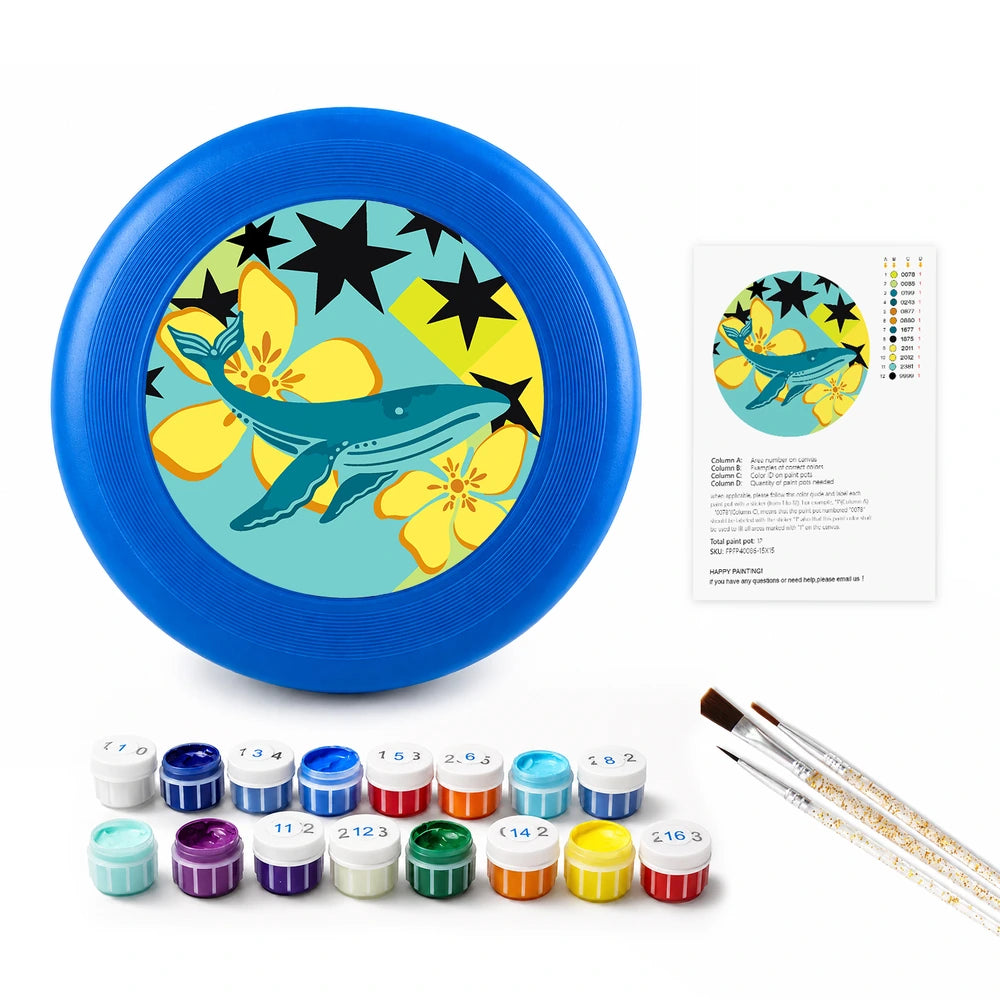 
Paint by Numbers - Frisbee | Whale Among Flowers
