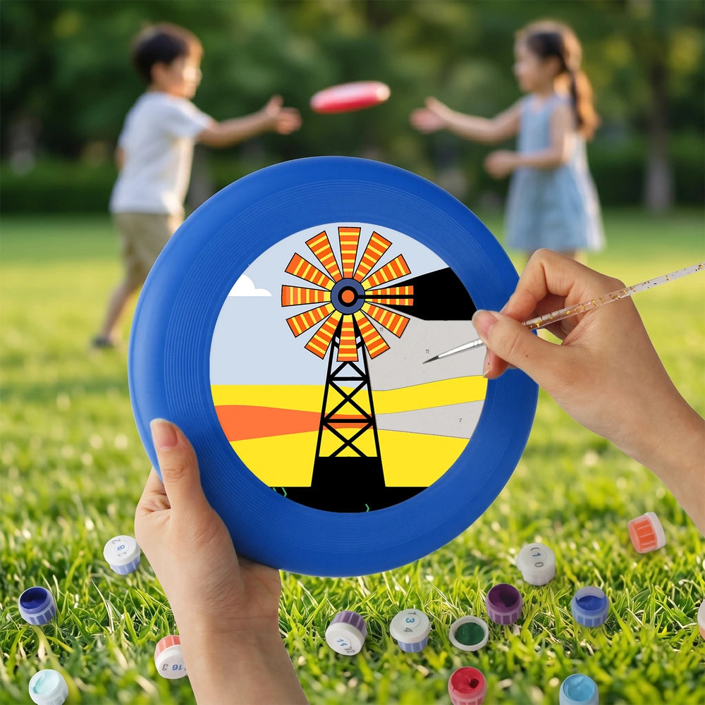 Paint by Numbers - Frisbee | Windmill at Sunset
