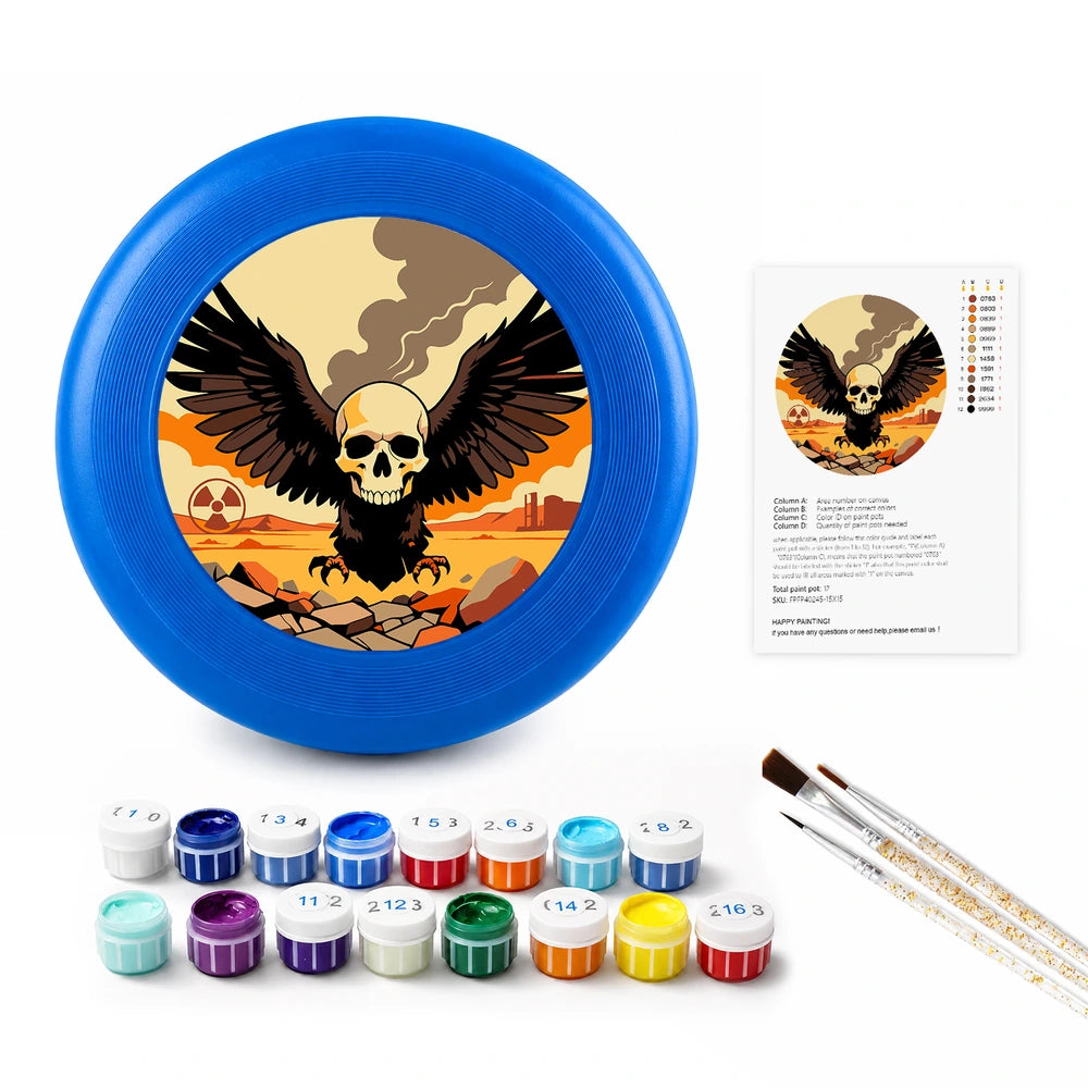 
Paint by Numbers - Frisbee | Winged Skull