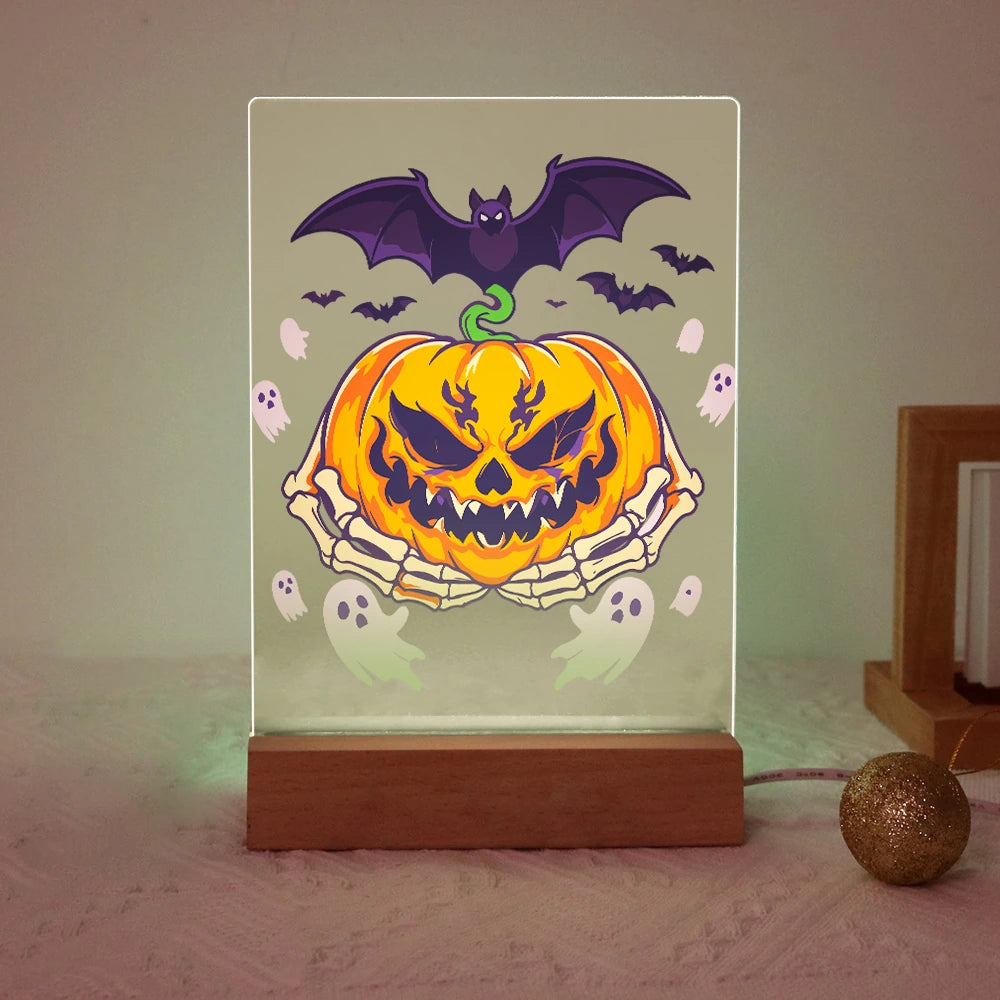 
Paint by Numbers - Halloween Light | Bat over the Grinning Pumpkin
