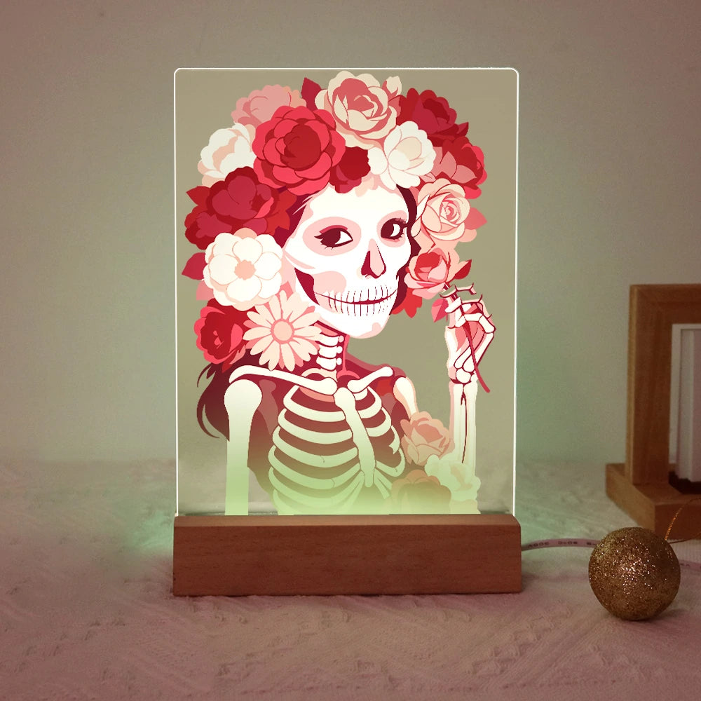 
Paint by Numbers - Halloween Light | Rose Skull Lady