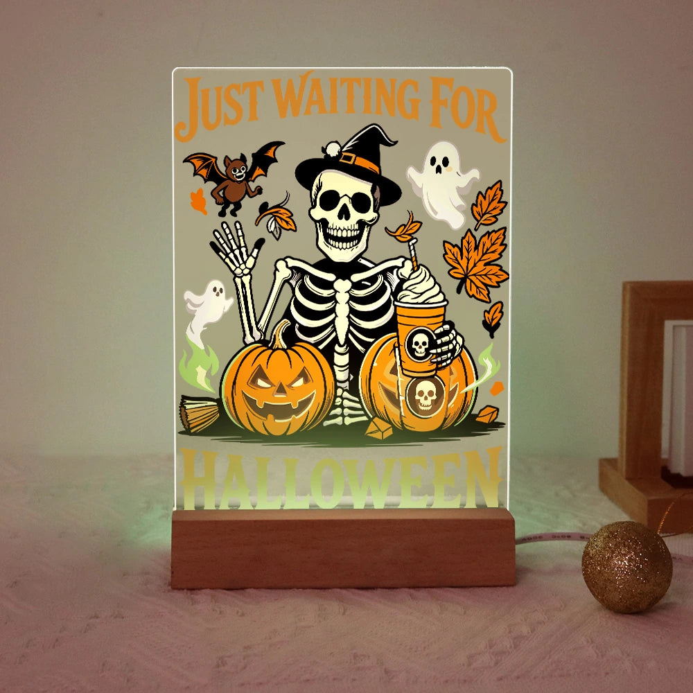 
Paint by Numbers - Halloween Light | Skeleton Waiting for Halloween