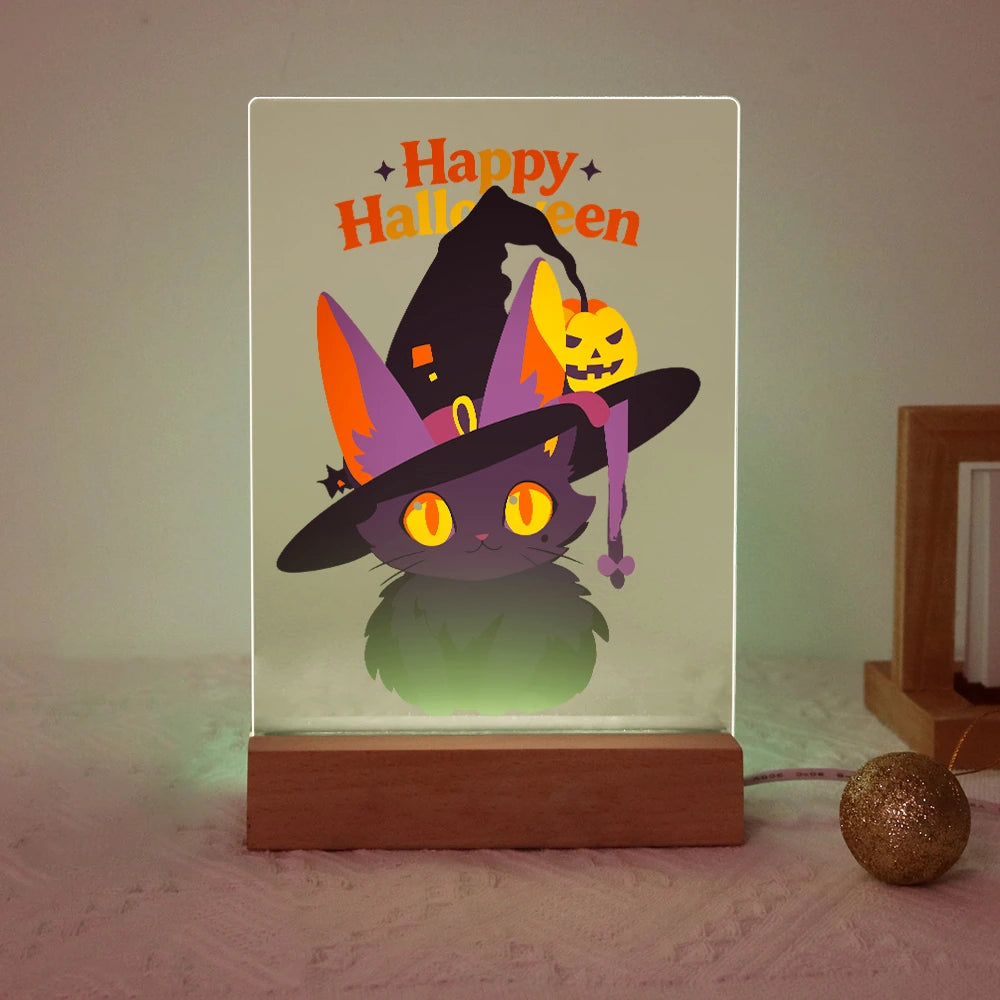 
Paint by Numbers - Halloween Light | Witch Cat in a Big Hat