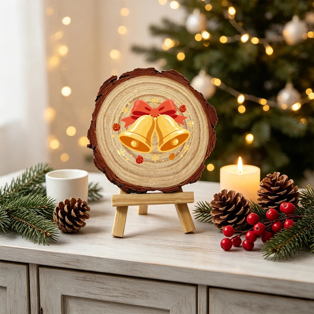 
Paint by Numbers - Wood Slice | Ringing Christmas Bells