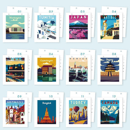 Paint by Numbers - 2026 Desk Calendar - Postcards of the World