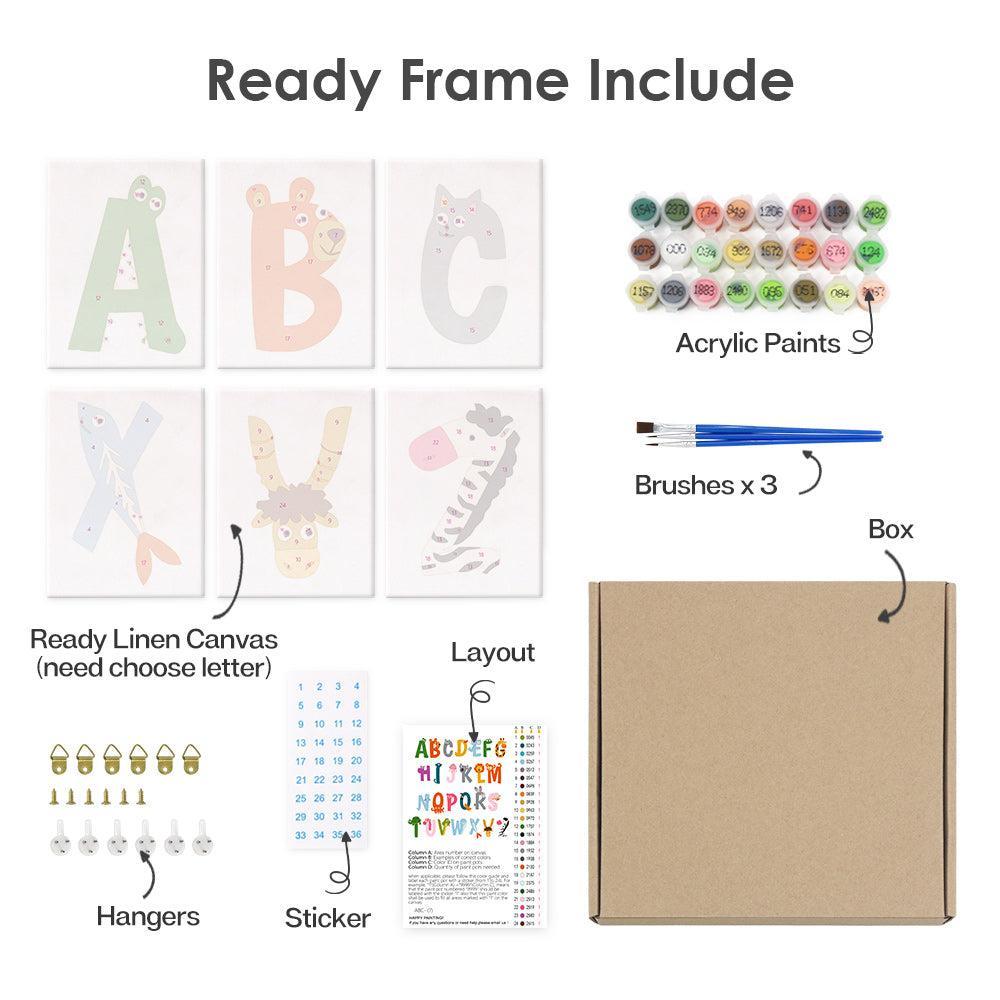 Paint by Numbers – Alphabet Painting Kit | A to Z Animal Friends