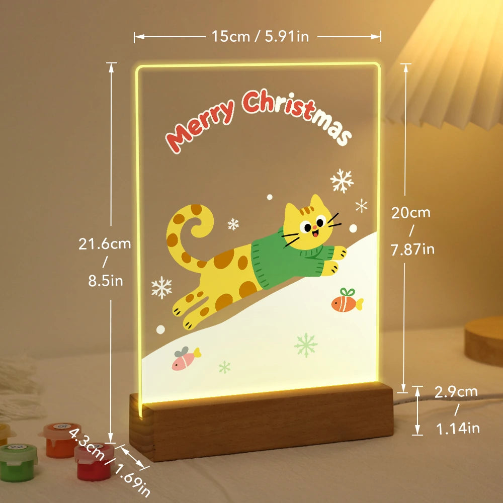 
Paint by Numbers - Christmas Light | Cat Sledding down the Hill