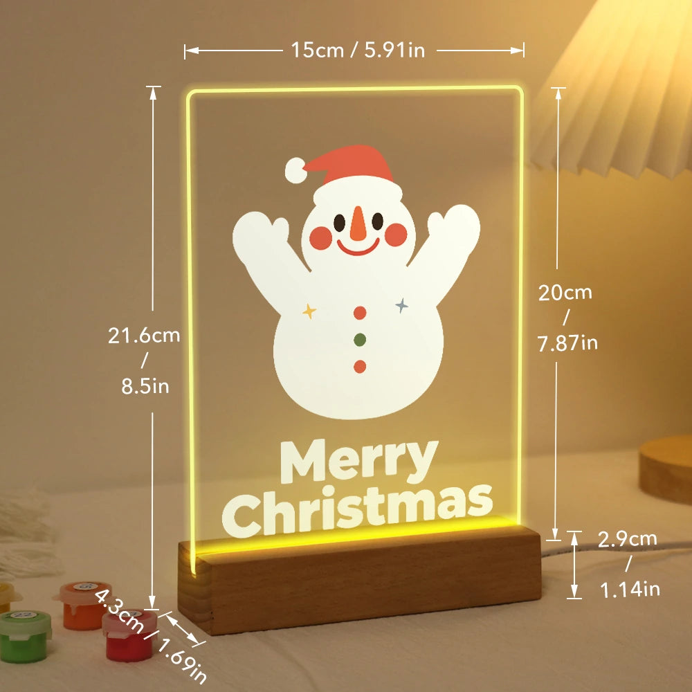Paint by Numbers - Christmas Light | Cheering Little Snowman
