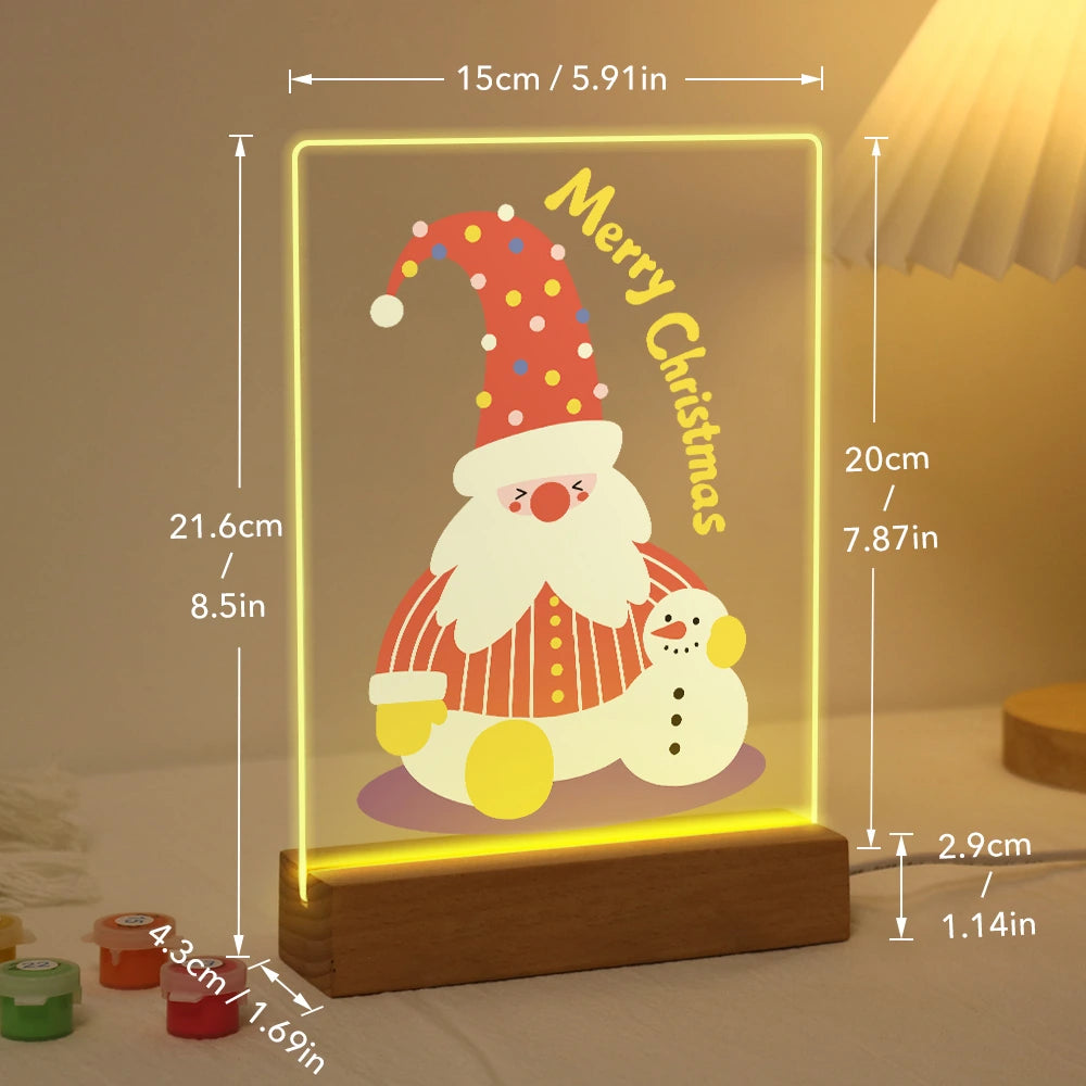 
Paint by Numbers - Christmas Light | Cozy Gnome with Tiny Snowman