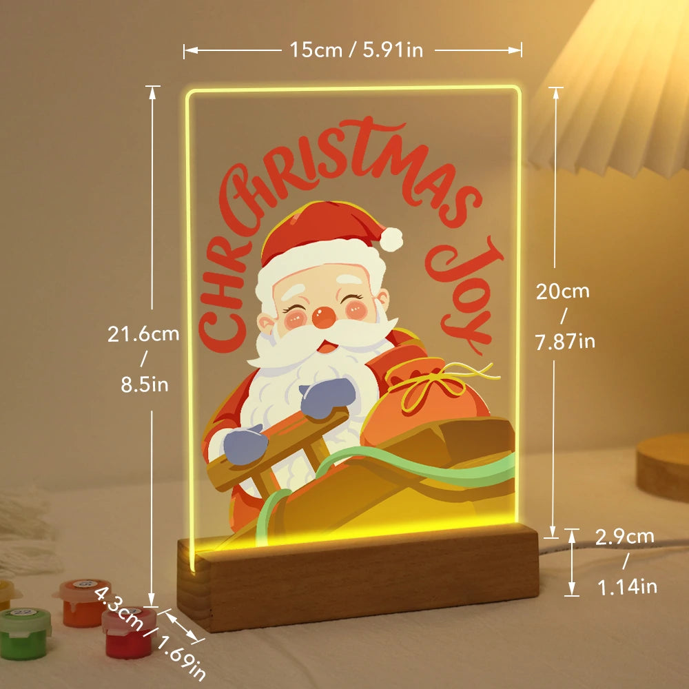 Paint by Numbers - Christmas Light | Laughing Santa with Gift Sack