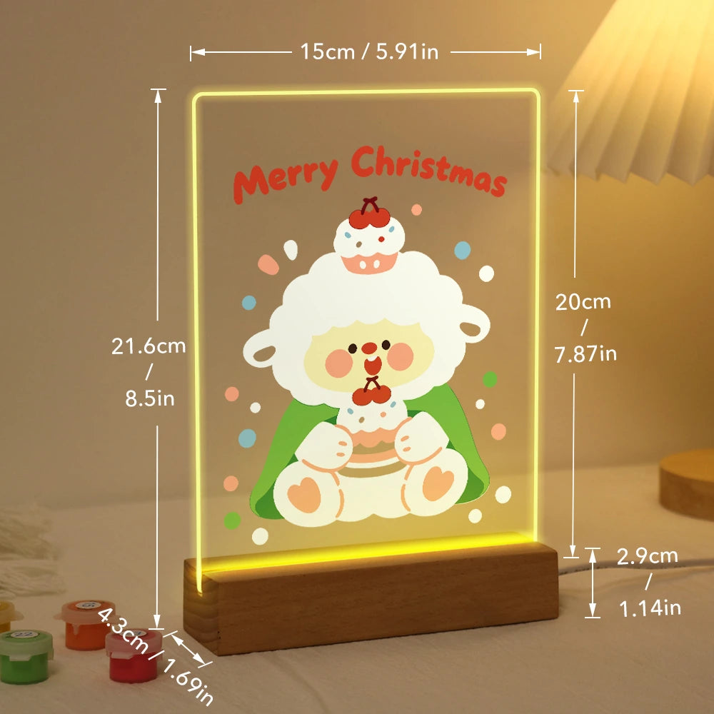 Paint by Numbers - Christmas Light | Little Sheep with Cupcake