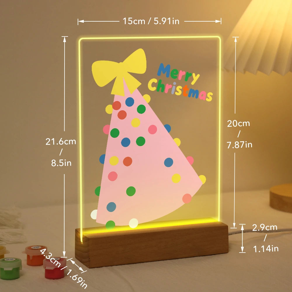
Paint by Numbers - Christmas Light | Pink Party Hat Tree
