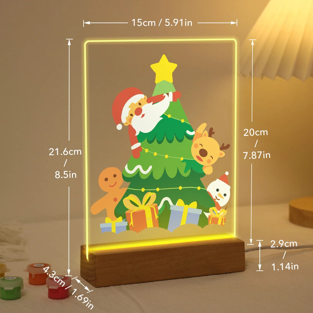 Paint by Numbers - Christmas Light | Santa Duck Trimming the Tree