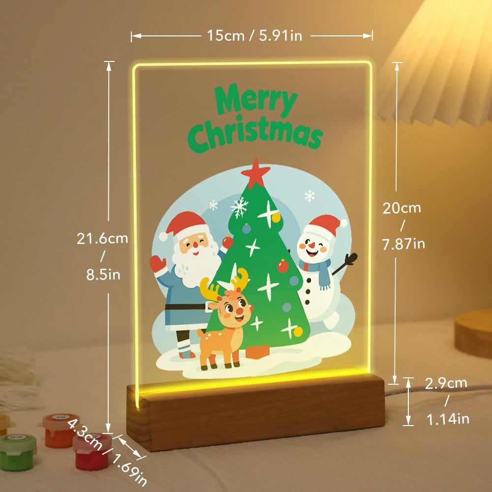 
Paint by Numbers - Christmas Light | Santa and Friends at the Tree