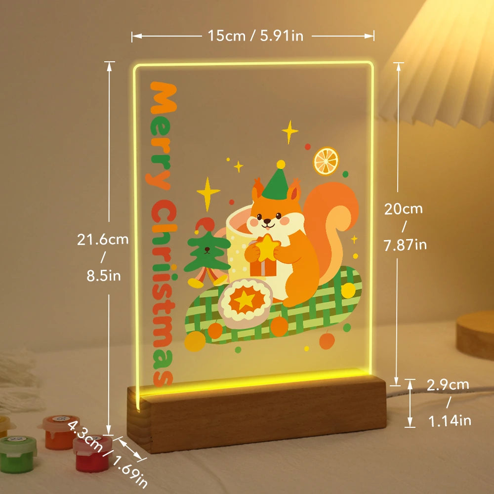 Paint by Numbers - Christmas Light | Squirrel with Christmas Cake