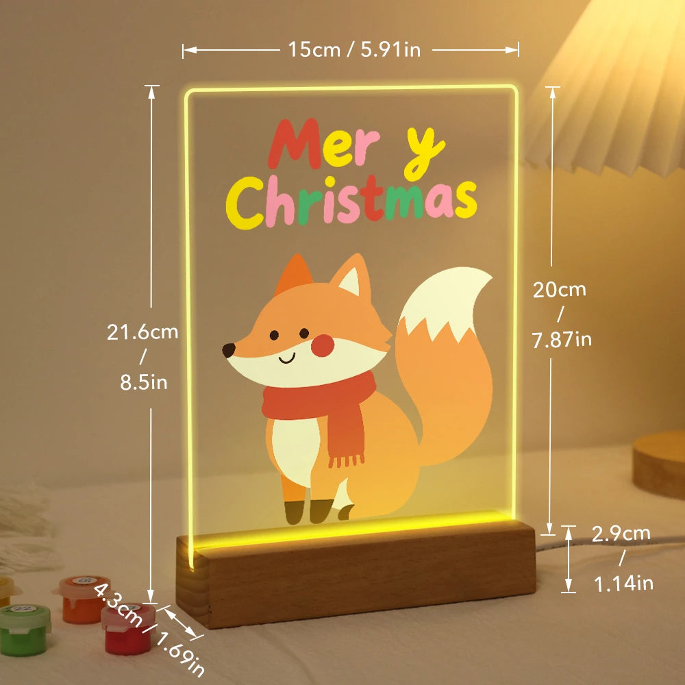 Paint by Numbers - Christmas Light | Winter Fox with a Red Scarf