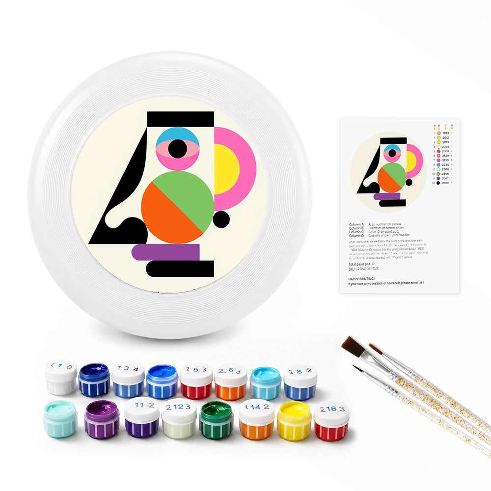 
Paint by Numbers - Frisbee | Abstract Beach Shapes