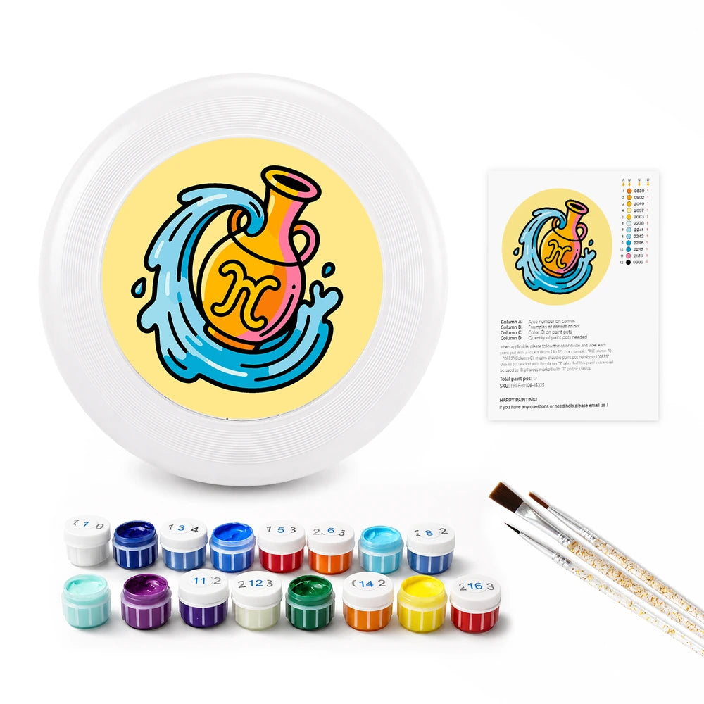 
Paint by Numbers - Frisbee | Aquarius Sign