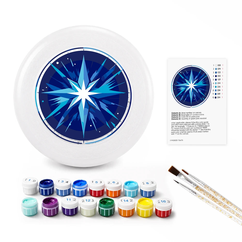 Paint by Numbers - Frisbee | Blue Compass Star