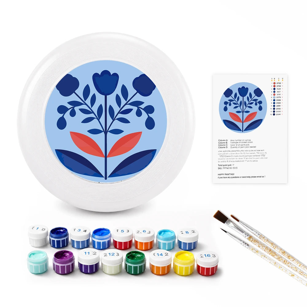 Paint by Numbers - Frisbee | Blue Folk Flowers