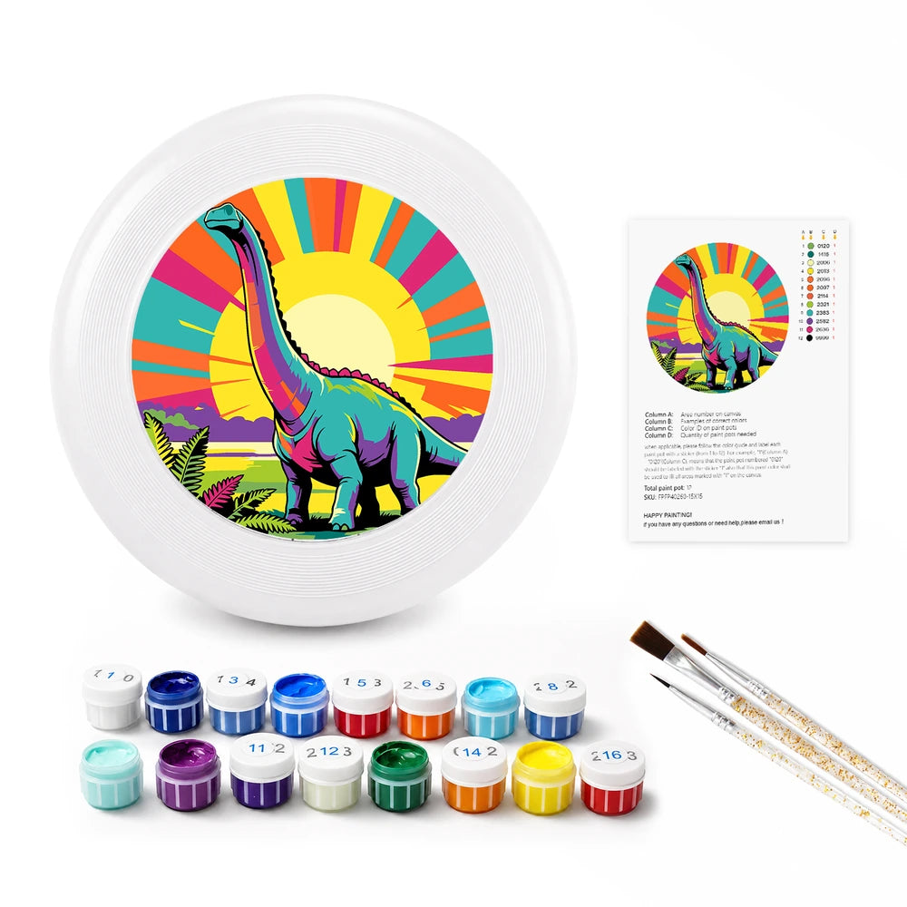 Paint by Numbers - Frisbee | Brontosaurus at Sunrise