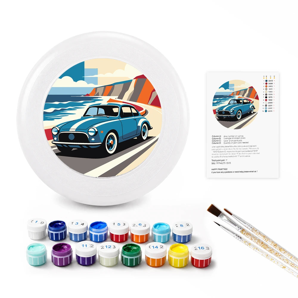 
Paint by Numbers - Frisbee | Classic Car by the Sea