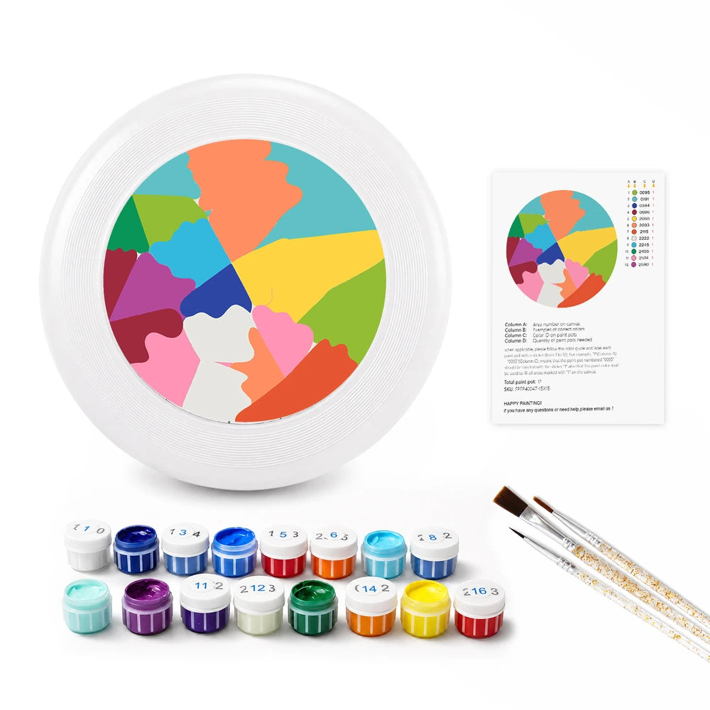 Paint by Numbers - Frisbee | Colour Block Wolf