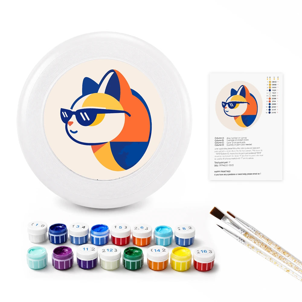 
Paint by Numbers - Frisbee | Cool Geometric Fox