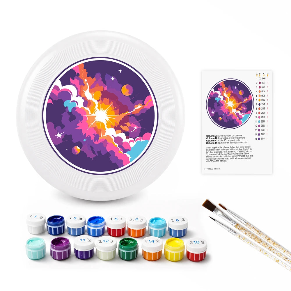 
Paint by Numbers - Frisbee | Cosmic Nebula