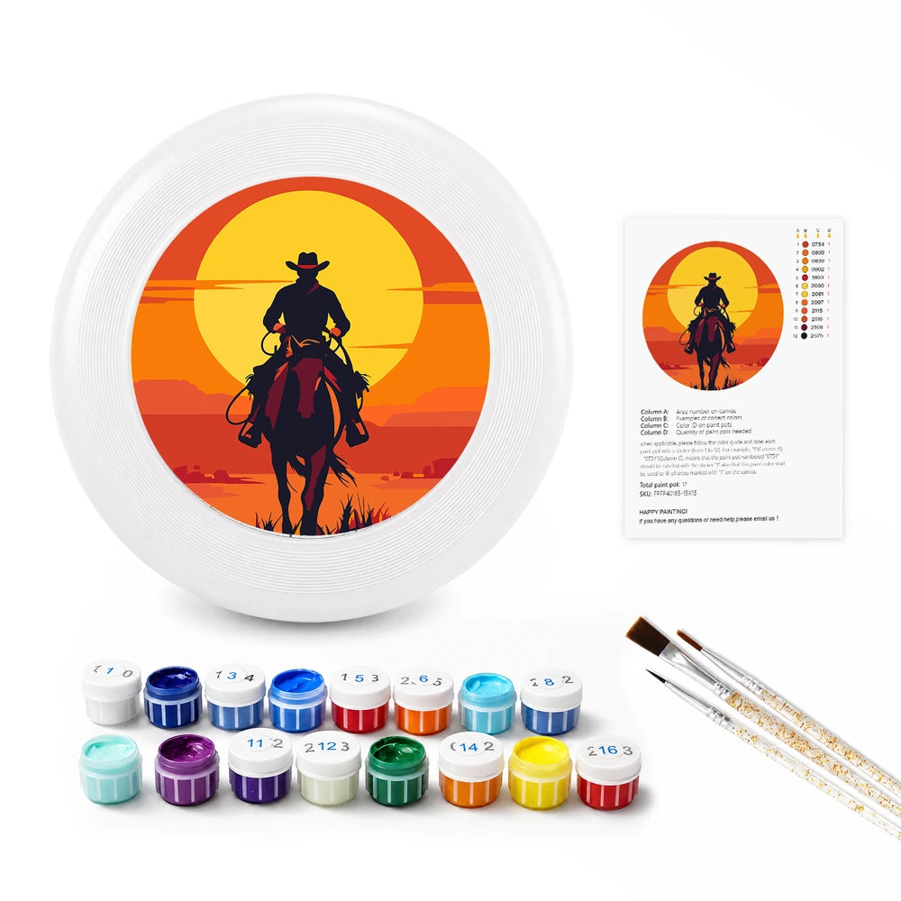 Paint by Numbers - Frisbee | Cowboy at Sunset