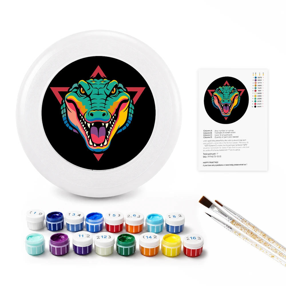 
Paint by Numbers - Frisbee | Crocodile Emblem