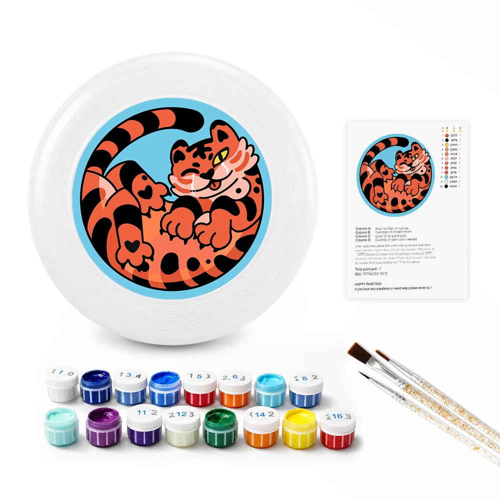 
Paint by Numbers - Frisbee | Curled Tiger