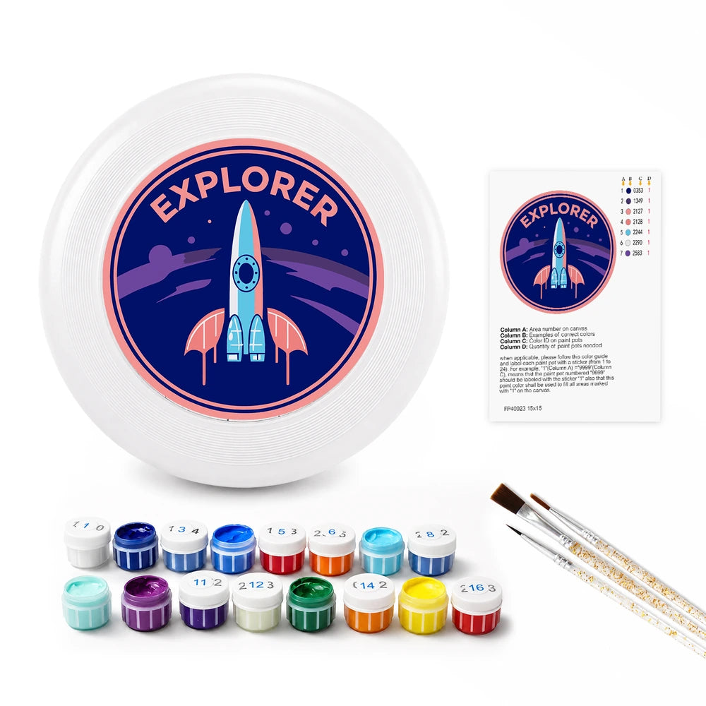 
Paint by Numbers - Frisbee | Explorer Rocket Badge