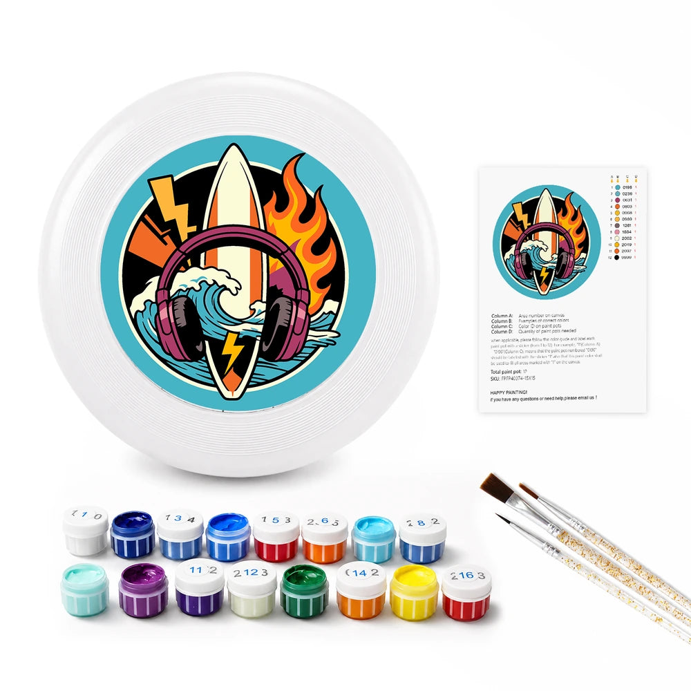 
Paint by Numbers - Frisbee | Flaming Surfboard