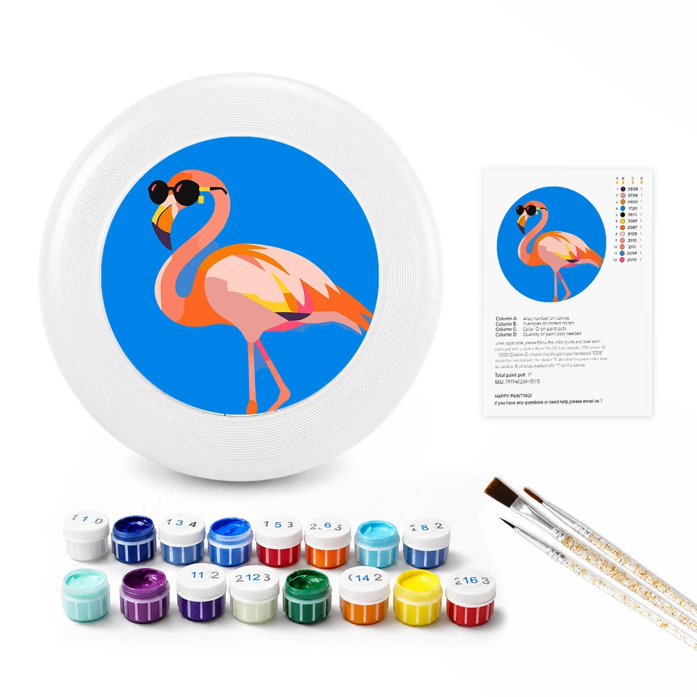 
Paint by Numbers - Frisbee | Flamingo in Sunglasses