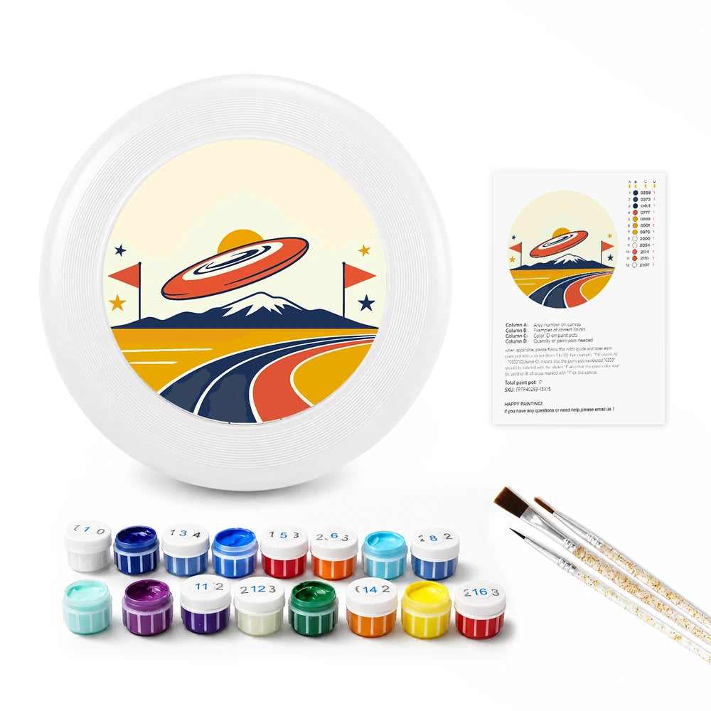 
Paint by Numbers - Frisbee | Flying Disc over the Ramp
