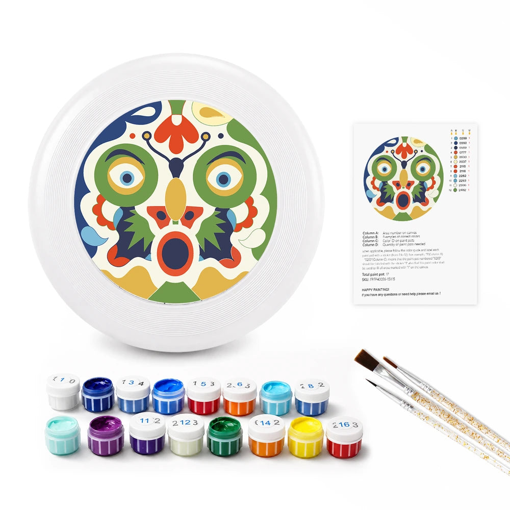 Paint by Numbers - Frisbee | Folk Art Mask