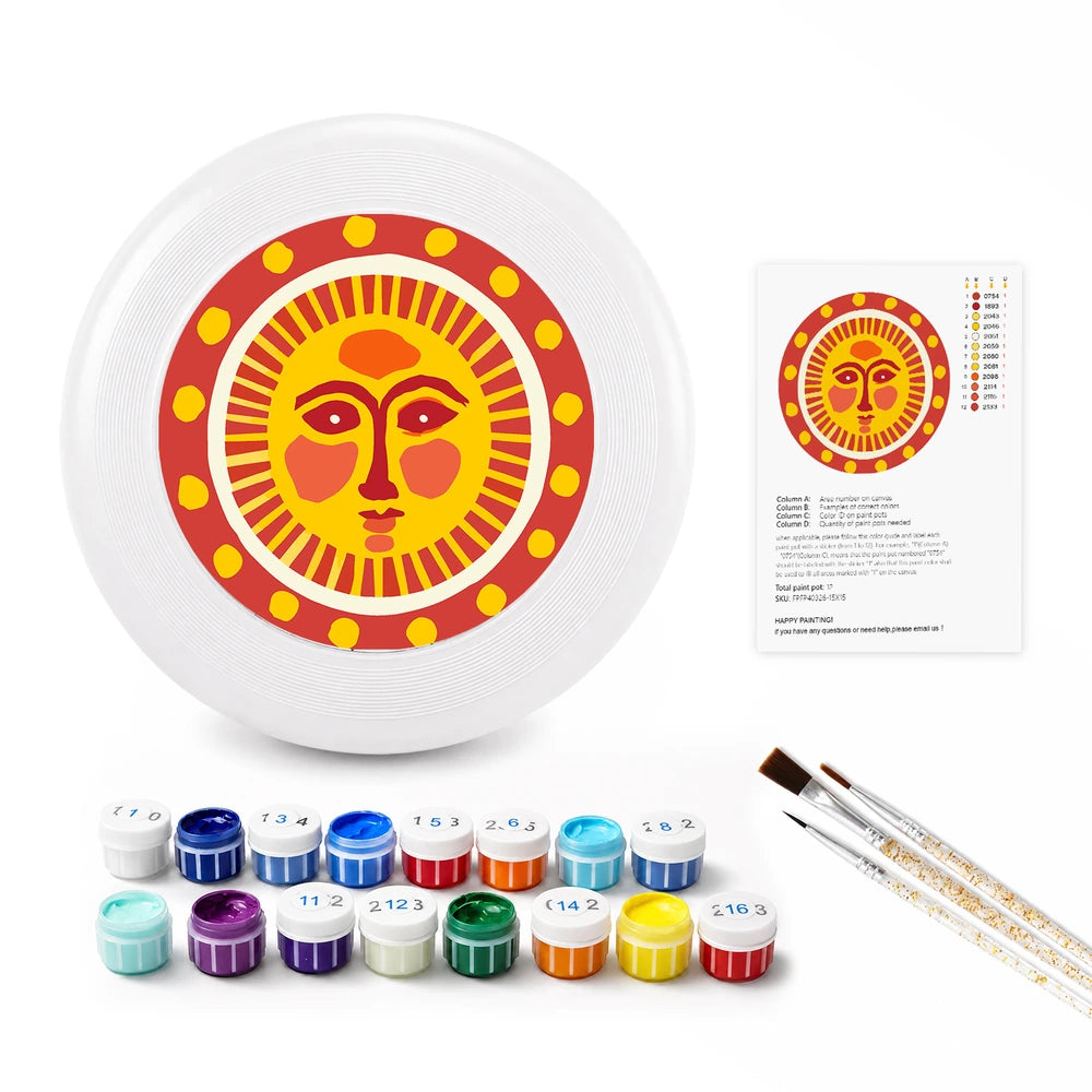Paint by Numbers - Frisbee | Folk Sun Face