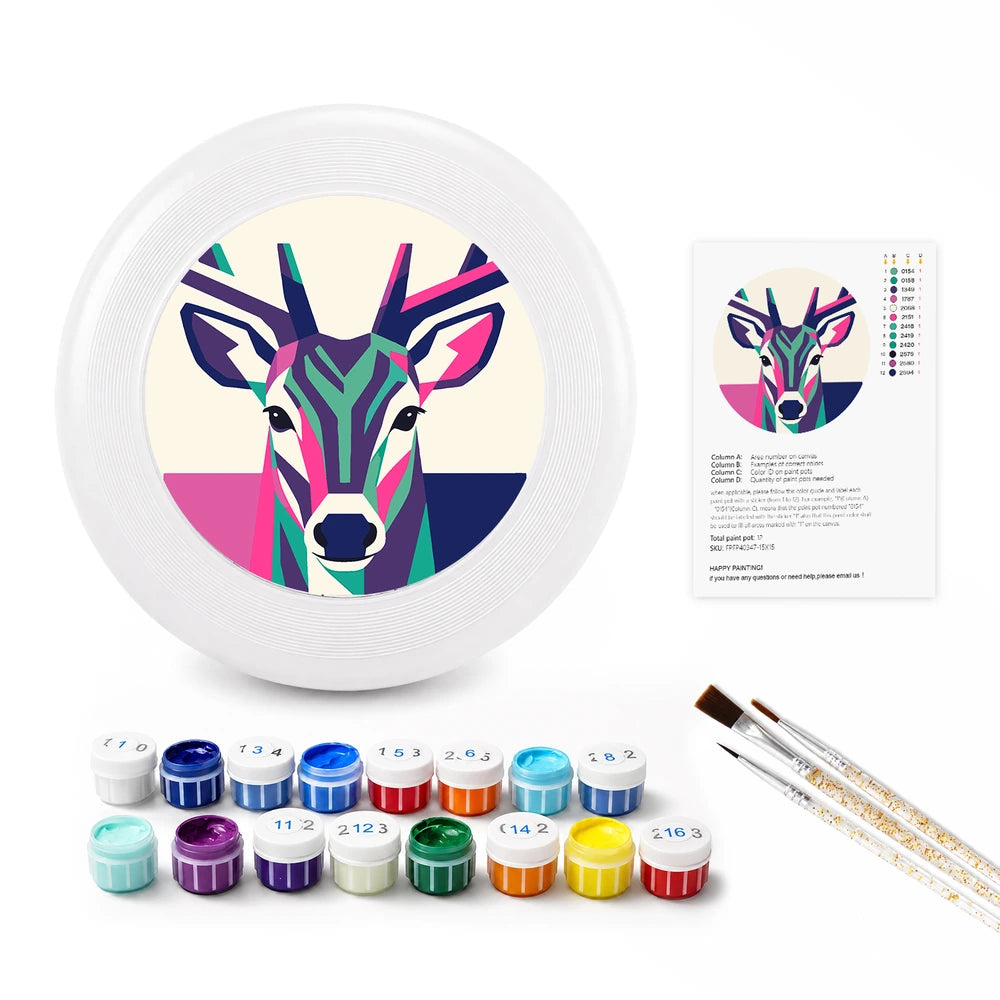 Paint by Numbers - Frisbee | Geometric Deer