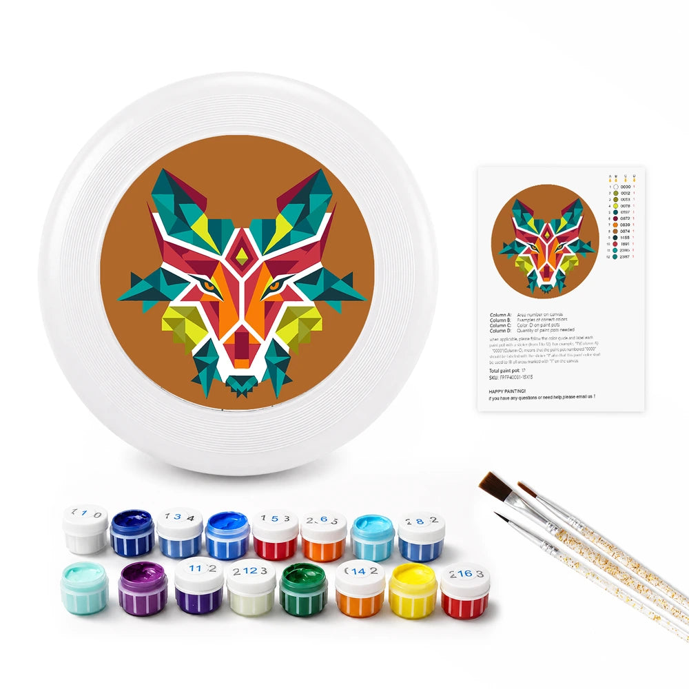 
Paint by Numbers - Frisbee | Geometric Fox