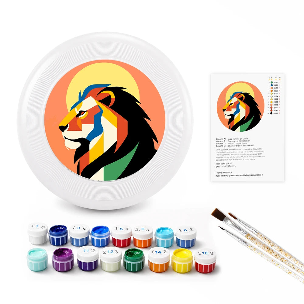 
Paint by Numbers - Frisbee | Geometric Lion