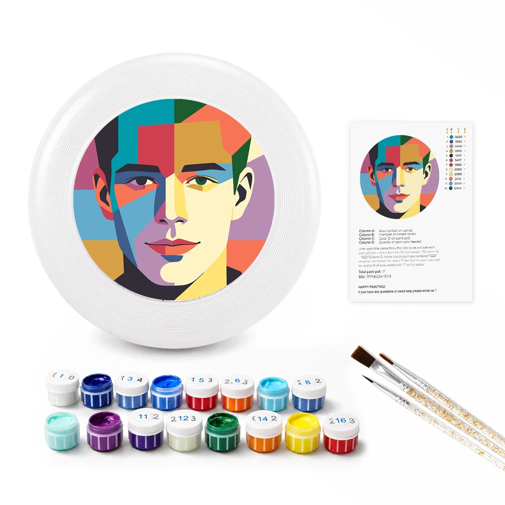 
Paint by Numbers - Frisbee | Geometric Man Portrait
