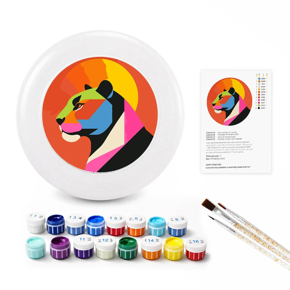 
Paint by Numbers - Frisbee | Geometric Panther