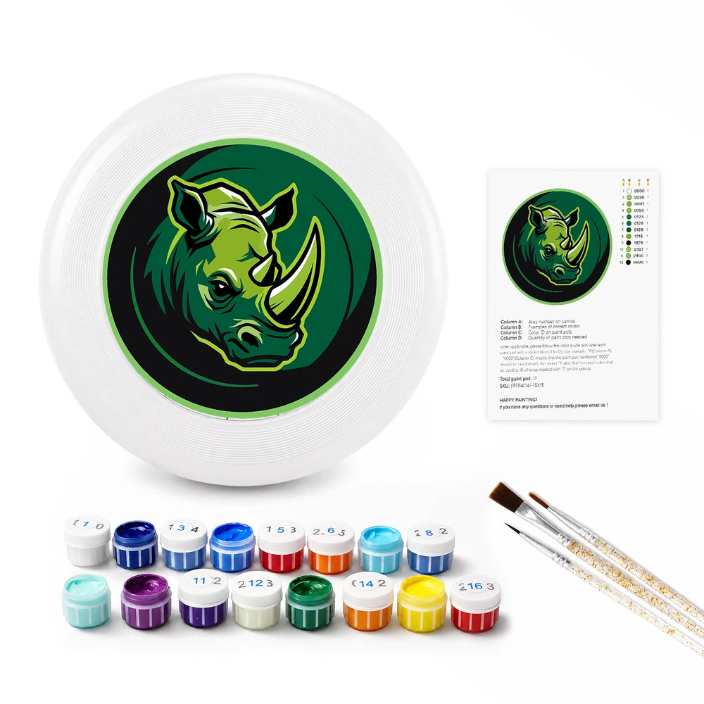 
Paint by Numbers - Frisbee | Green Rhino Emblem