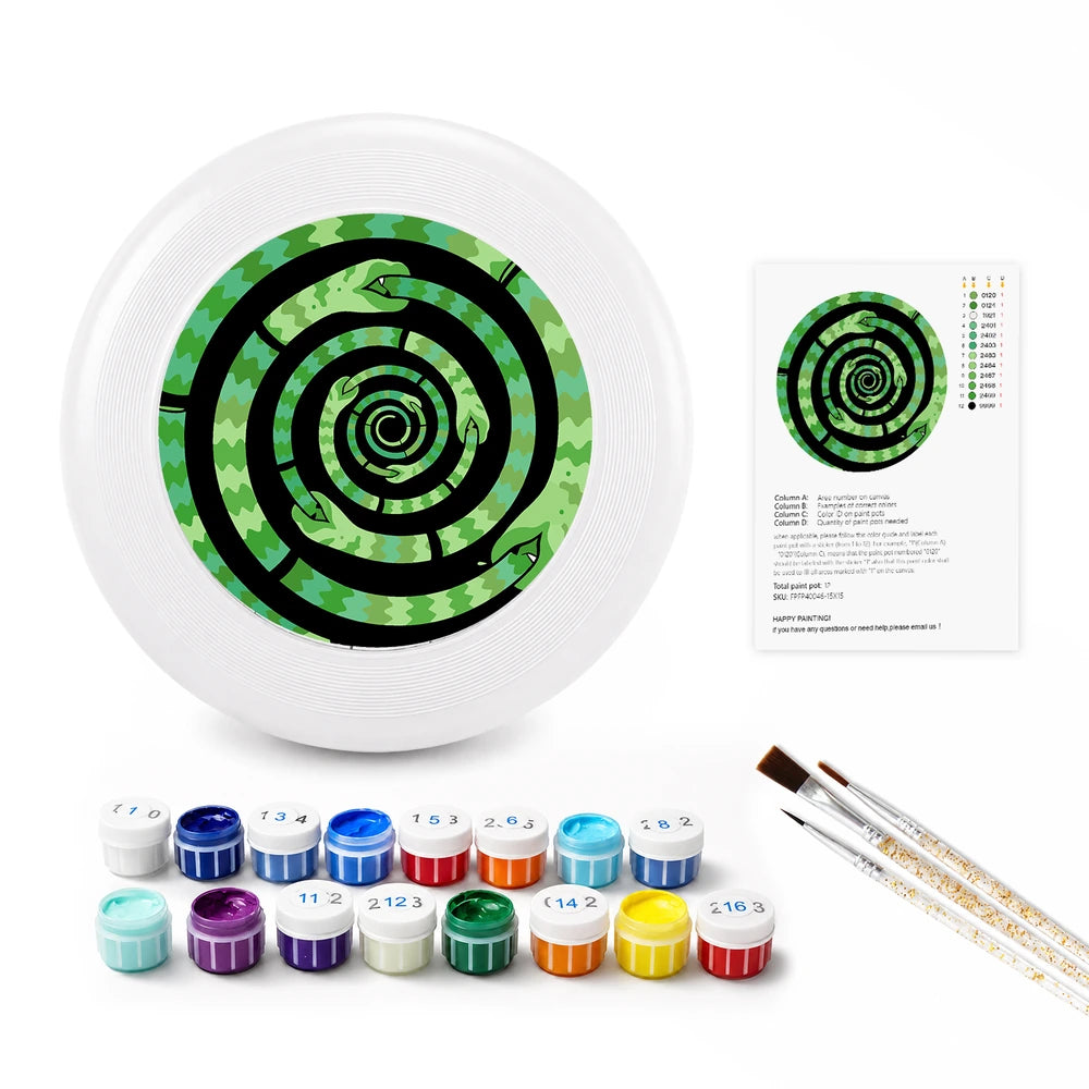 Paint by Numbers - Frisbee | Green Spiral Maze
