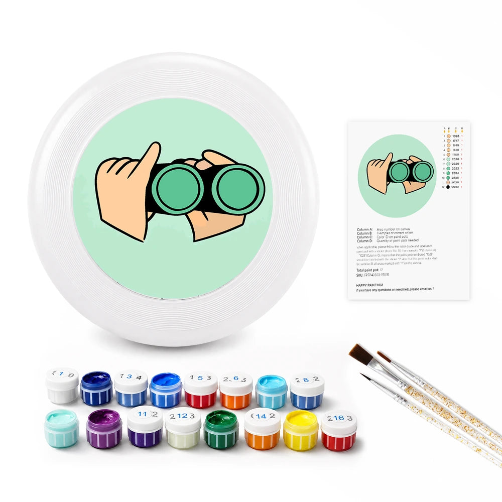 
Paint by Numbers - Frisbee | Hand with Binoculars