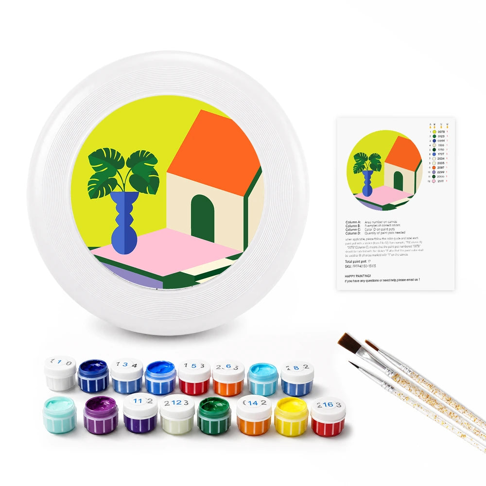 
Paint by Numbers - Frisbee | House with a Plant