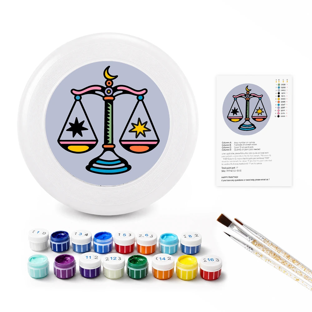 
Paint by Numbers - Frisbee | Libra Scales Sign