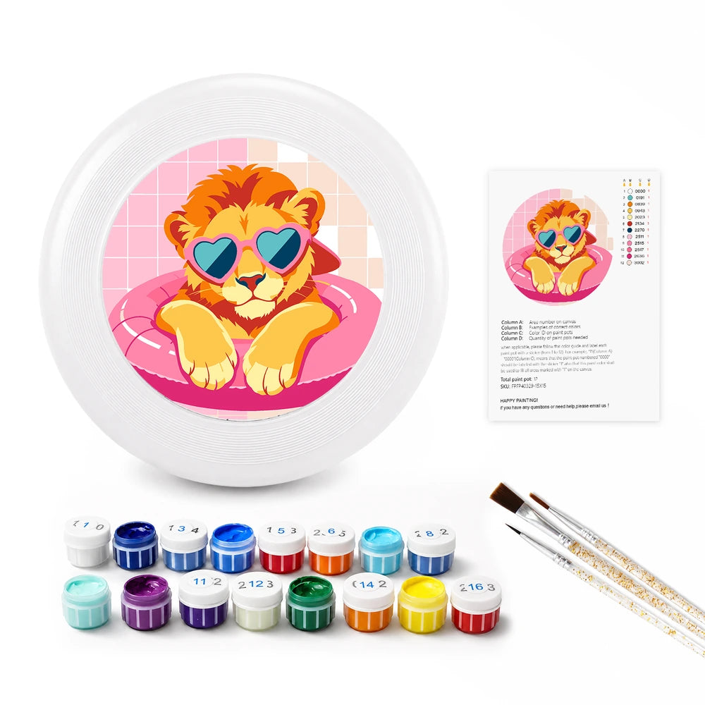 Paint by Numbers - Frisbee | Lion in a Pool Ring